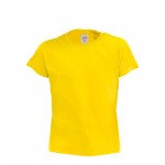 Bedruckbare T-Shirts für Kinder aus Baumwolle 135 g/m2 Farbe gelb Vorderansicht