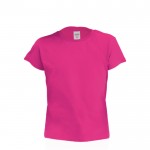 Bedruckbare T-Shirts für Kinder aus Baumwolle 135 g/m2 Farbe rosa Vorderansicht
