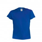 Bedruckbare T-Shirts für Kinder aus Baumwolle 135 g/m2 Farbe blau Vorderansicht
