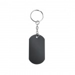 Schlüsselanhänger mit Pin in militärischer Ästhetik Farbe schwarz erste Ansicht