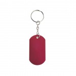 Schlüsselanhänger mit Pin in militärischer Ästhetik Farbe rot