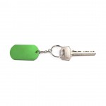 Schlüsselanhänger mit Pin in militärischer Ästhetik Farbe grün vierte Ansicht