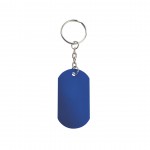 Schlüsselanhänger mit Pin in militärischer Ästhetik Farbe blau erste Ansicht