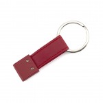 Einfacher Schlüsselanhänger in Farbe für Werbung Farbe rot dritte Ansicht
