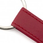 Einfacher Schlüsselanhänger in Farbe für Werbung Farbe rot vierte Ansicht