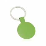 Schlüsselanhänger in fluoreszierenden Farben als Werbeartikel Farbe grün erste Ansicht