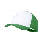 Kappe aus Polyester mit weißer Front Farbe grün erste Ansicht