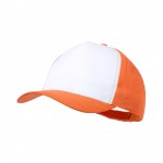Kappe aus Polyester mit weißer Front Farbe orange erste Ansicht