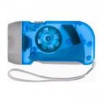 Dynamo-Taschenlampe aus Kunststoff mit 2 LED-Leuchten farbe blau erste Ansicht