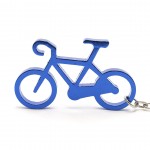 Schlüsselanhänger in Form eines Fahrrads als Werbeartikel Farbe blau dritte Ansicht