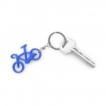 Schlüsselanhänger in Form eines Fahrrads als Werbeartikel Farbe blau vierte Ansicht