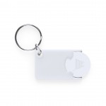 Schlüsselanhänger mit Chip für den Einkaufswagen Farbe weiß