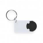 Schlüsselanhänger mit Chip für den Einkaufswagen Farbe schwarz