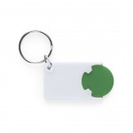 Schlüsselanhänger mit Chip für den Einkaufswagen Farbe grün
