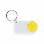 Schlüsselanhänger mit Chip für den Einkaufswagen Farbe gelb