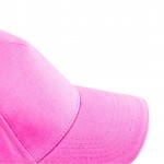 Kappe aus gekämmter Baumwolle mit schwarzem Detail Farbe pink zweite Ansicht