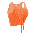 Günstige bedruckte T-Shirts für Damen Farbe orange Vorderansicht