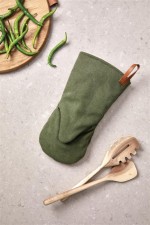 Ofenhandschuh aus Baumwollcanvas mit Schleife Farbe grün Lifestyle-Bild