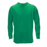 Bedrucktes technisches T-Shirt mit langem Ärmel Farbe grün Vorderansicht