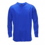 Bedrucktes technisches T-Shirt mit langem Ärmel Farbe blau Vorderansicht