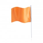 Rechteckiger Wimpel aus Polyester mit weißem Stab farbe orange erste Ansicht