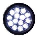 Taschenlampe aus Aluminium und Gummi mit 14 LEDs farbe schwarz vierte Ansicht