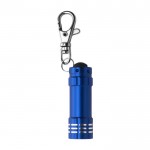 Schlüsselbund aus Aluminium mit LED-Taschenlampe Farbe Köngisblau erste Ansicht