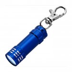 Schlüsselbund aus Aluminium mit LED-Taschenlampe Farbe Köngisblau zweite Ansicht