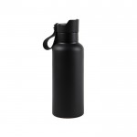 Thermosflasche mit Griff und großer Öffnung bedrucken, Farbe Schwarz