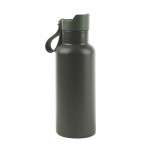 Thermosflasche mit Griff und großer Öffnung bedrucken, Farbe Dunkelgrün