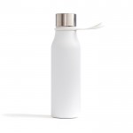 Thermoflasche aus Edelstahl mit Griff bedrucken, Farbe Weiß