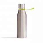 Thermoflasche aus Edelstahl mit Griff bedrucken, Farbe Silber