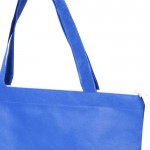 Non-Woven-Tasche mit Reißverschluss 90 g/m2 Farbe blau zweite Ansicht