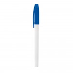 Klassischer, preiswerter Kugelschreiber mit Kappe Farbe köngisblau