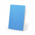 Bedrucktes Notizbuch in leuchtenden Farben Farbe hellblau erste Ansicht