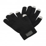 Taktile Handschuhe aus Polyester Farbe Schwarz dritte Ansicht