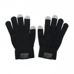 Taktile Handschuhe aus Polyester Farbe Schwarz fünfte Ansicht