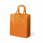 Glänzende, stabile Tasche 110 g/m2 Farbe orange erste Ansicht