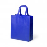 Glänzende, stabile Tasche 110 g/m2 Farbe blau erste Ansicht