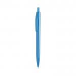 Farbiger Kugelschreiber mit glänzender Oberfläche, Farbe hellblau