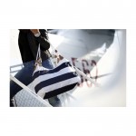 Strandtasche im Marinestil aus Polyester mit Innentasche zweite Ansicht