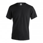 Baumwoll-T-Shirts als Werbegeschenk 130 g/m2 Farbe schwarz Vorderansicht