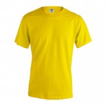 Baumwoll-T-Shirts als Werbegeschenk 130 g/m2 Farbe gelb Vorderansicht