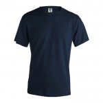 Baumwoll-T-Shirts als Werbegeschenk 130 g/m2 Farbe dunkelblau Vorderansicht
