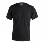 T-Shirt aus gekämmter Baumwolle 150 g/m2 Farbe schwarz Vorderansicht