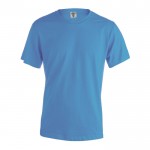 T-Shirt aus gekämmter Baumwolle 150 g/m2 Farbe hellblau Vorderansicht