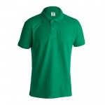 Polohemden aus Baumwolle 180 g/m2 Werbemittel Farbe grün Vorderansicht