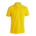 Polohemden aus Baumwolle 180 g/m2 Werbemittel Farbe gelb Vorderansicht