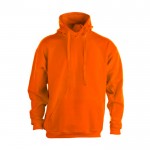 Bedruckte Sweatshirts aus Baumwolle und Polyester Farbe orange Vorderansicht