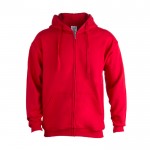Sweatshirt mit Kapuze 280 g/m2 Werbeartikel Farbe rot Vorderansicht